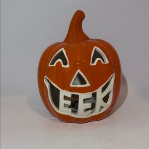 Orange Ceramic Pumpkin Decor